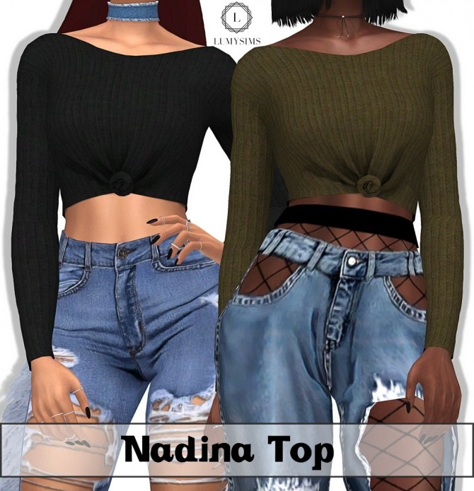 Sims 4 Nadina Top at Lumy Sims