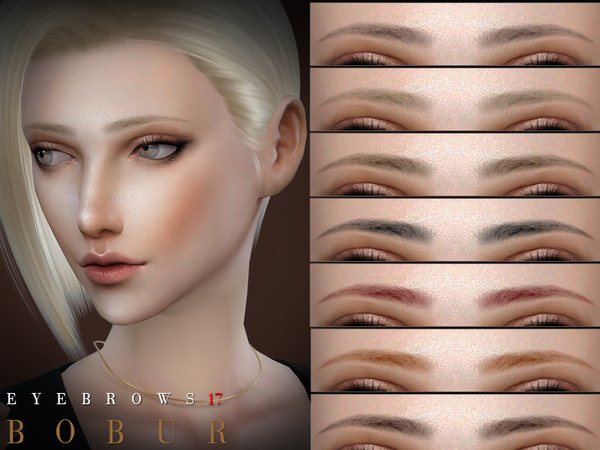 Sims 4 Eyebrows 17 by Bobur3 at TSR