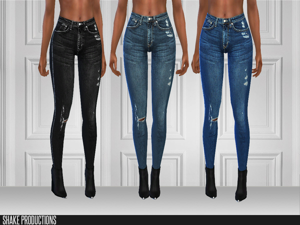 Sims 4 206 SET 4 Different Jeans by ShakeProductions at TSR