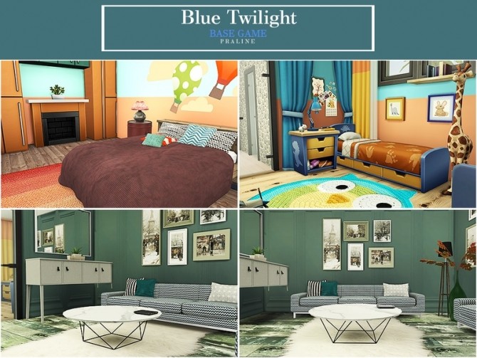 Sims 4 Blue Twilight by Pralinesims at TSR