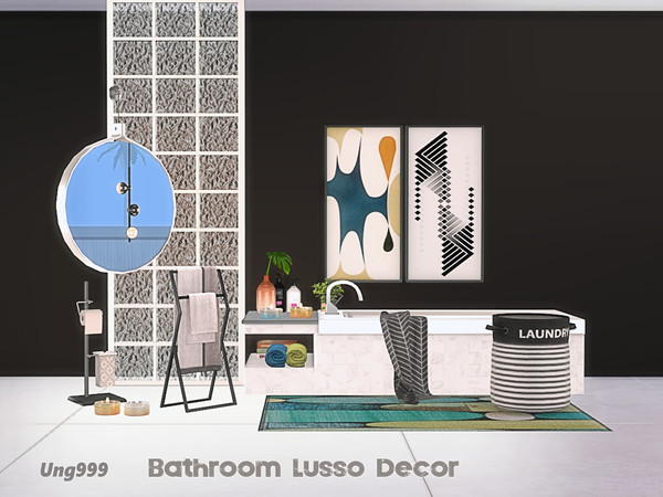 Bathroom Lusso Decor by ung999 at TSR » Sims 4 Updates