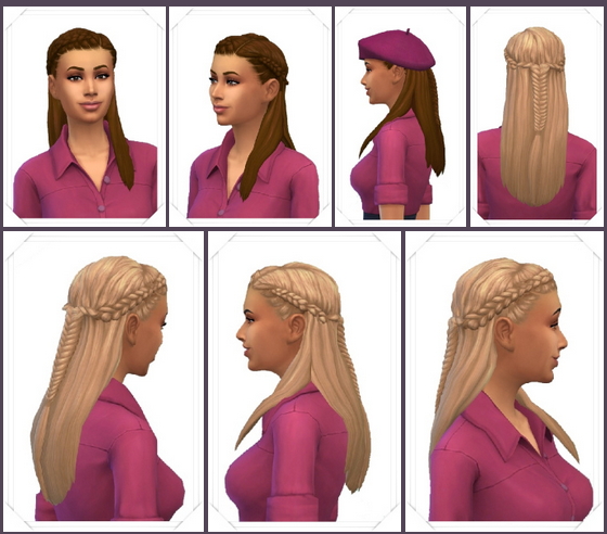 Sims 4 Front Braids Long Hair at Birksches Sims Blog