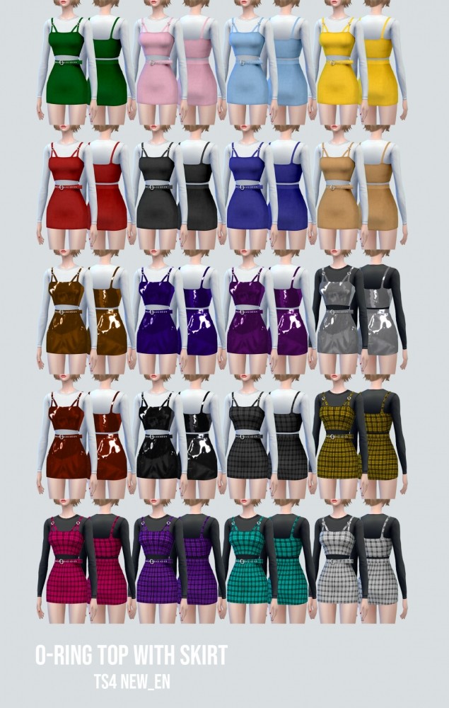 Sims 4 O ring Top With Skirt at NEWEN