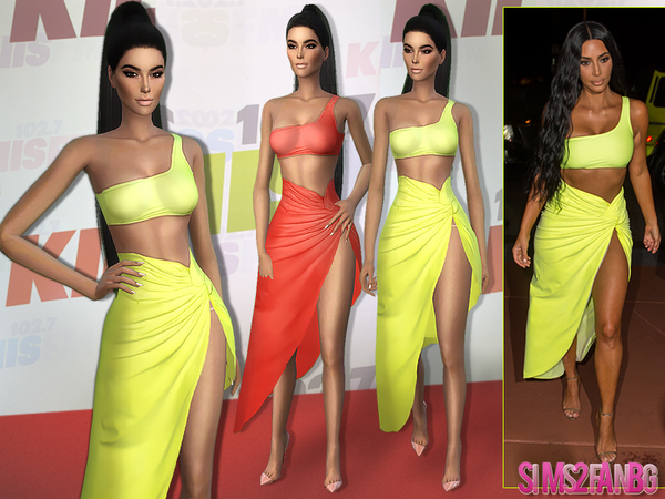 Sims 4 360 Neon Outfit by sims2fanbg at TSR
