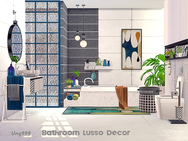 Sims 4 Bathroom Lusso Decor by ung999 at TSR