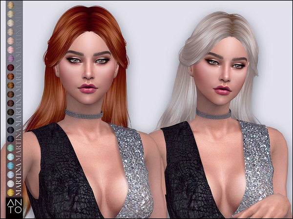 Sims 4 Martina Hairstyle by Anto at TSR