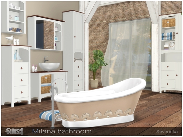 Sims 4 Milana bathroom by Severinka at TSR