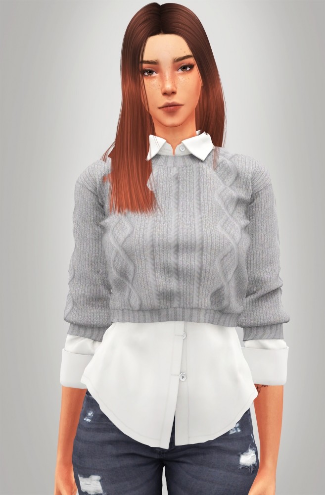 Sims 4 Crop Sweater at Elliesimple