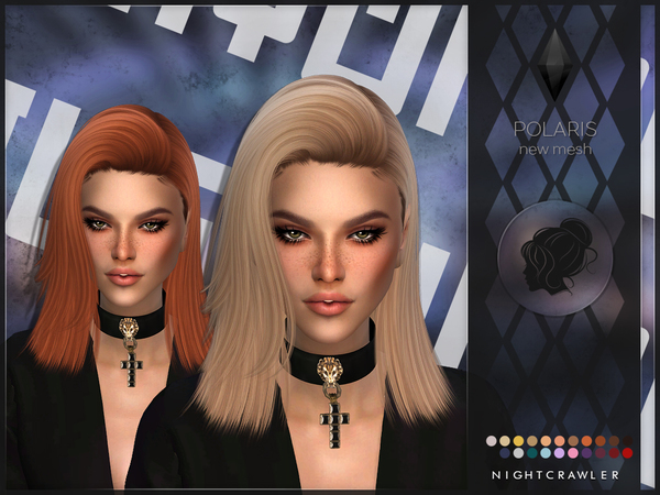 Sims 4 Polaris hair by Nightcrawler at TSR
