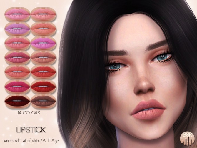 Sims 4 Matte Lipstick BM04 by busra tr at TSR