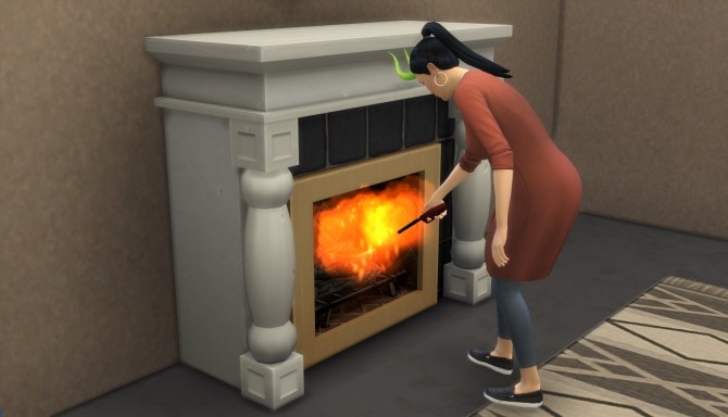 Sims 4 Fireplace   No Fire, less fire or more fire by c821118 at Mod The Sims