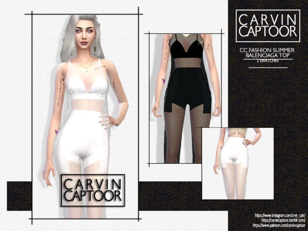 Sims 4 Fashion summer top by carvin captoor at TSR