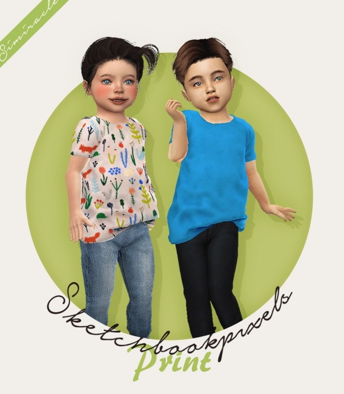 Sims 4 Sketchbookpixels Print 3T4 shirt for your toddlers at Simiracle