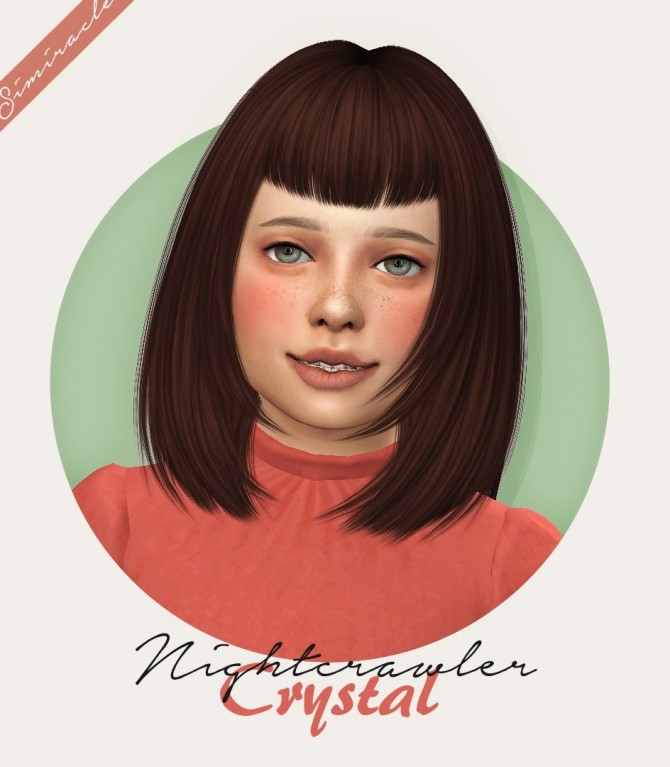 Sims 4 Nightcrawler Crystal hair for girls at Simiracle