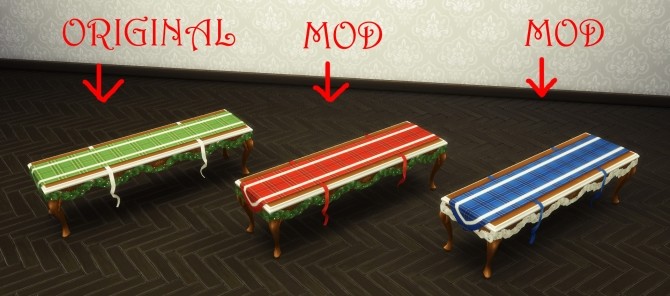 Sims 4 Holiday Celebration Pack Dining Table Additional Recolours by simsi45 at Mod The Sims