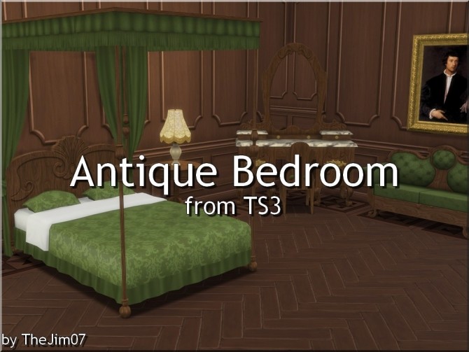Sims 4 Antique Bedroom from TS3 by TheJim07 at Mod The Sims