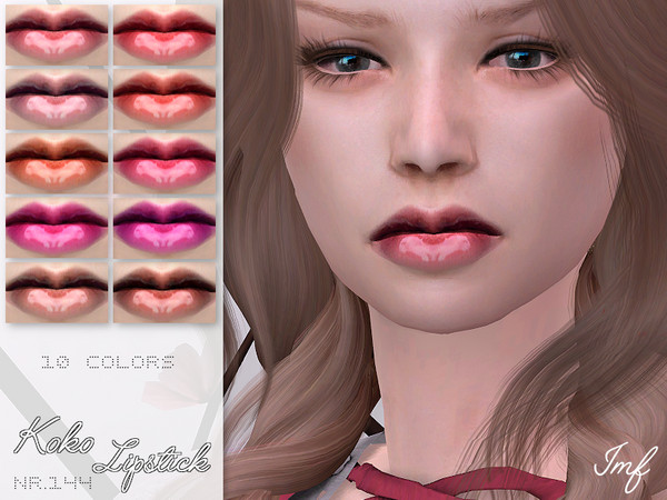 Sims 4 IMF Koko Lipstick N.144 by IzzieMcFire at TSR