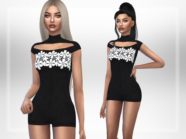 Sims 4 Lace Romper by Puresim at TSR