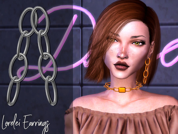 Sims 4 Lorelei Earrings by Genius666 at TSR