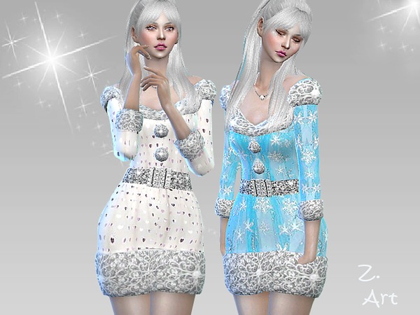 Sims 4 WintercollectZ 16 dress by Zuckerschnute20 at TSR
