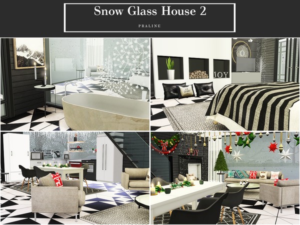 Sims 4 Snow Glass House 2 by Pralinesims at TSR