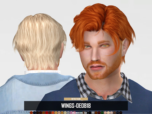 Sims 4 RUCHELLSIMS WINGS OE0818 HAIR RETEXTURE at REDHEADSIMS