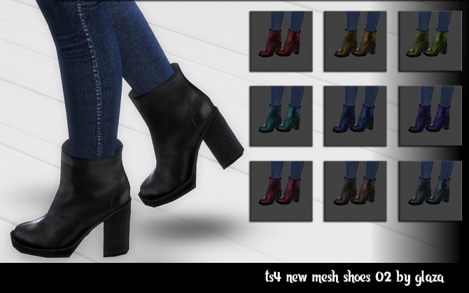 Sims 4 New mesh shoes 02 by glaza at All by Glaza