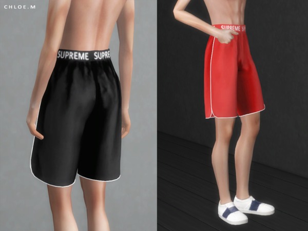 Sims 4 Sports shorts male by ChloeM at TSR