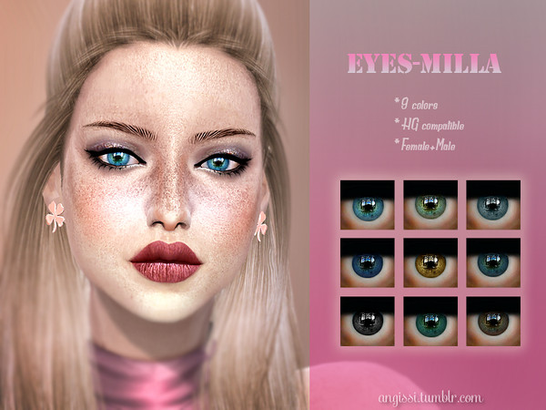 Sims 4 Milla eyes by ANGISSI at TSR