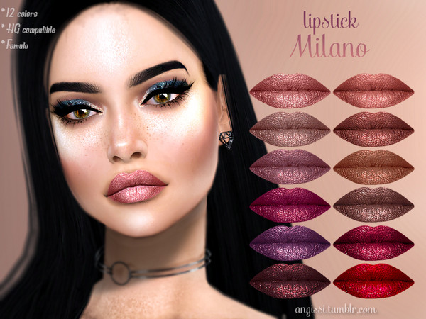 Sims 4 Milano lipstick by ANGISSI at TSR