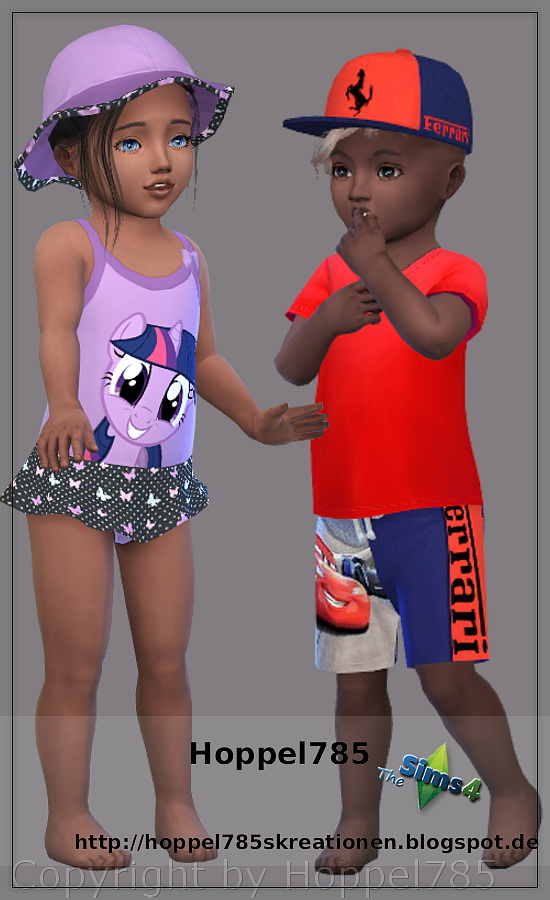 Sims 4 Swimwear and hot weather collection for toddlers at Hoppel785
