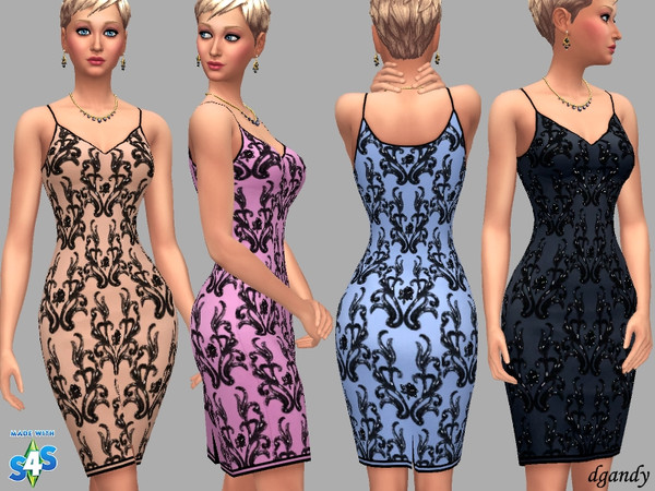 Sims 4 Wanda Dress by dgandy at TSR