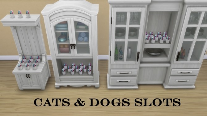 Sims 4 MORE SLOTS for all EA Hutch/Cabinets by simsi45 at Mod The Sims