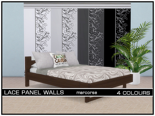 Sims 4 Lace panel Walls by marcorse at TSR