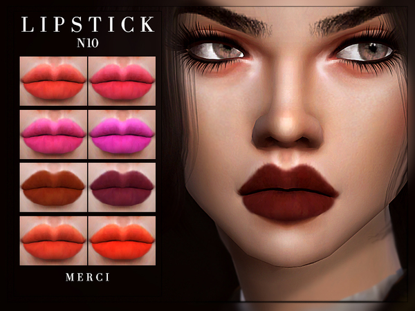Sims 4 Lipstick N10 by Merci at TSR