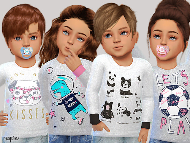 Sims 4 Toddler Sweater Collection 01 at MSQ Sims