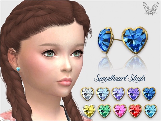 Sims 4 Sweetheart Studs For Kids at Giulietta