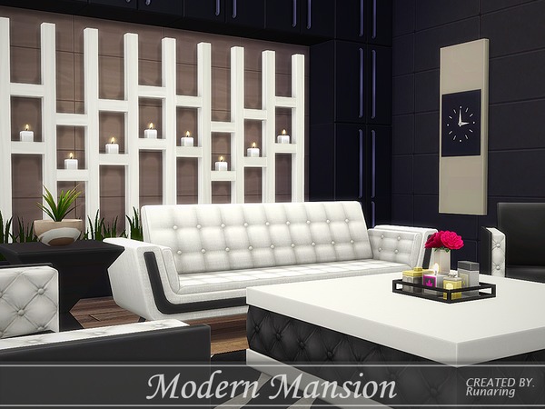 Sims 4 Modern Mansion No cc by Runaring at TSR