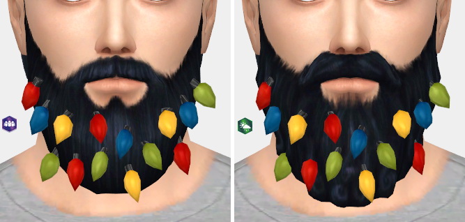 Sims 4 Beard Christmas Lights at Tukete