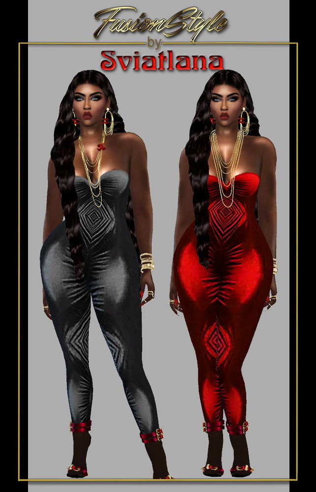 Sims 4 Velvet overalls at FusionStyle by Sviatlana