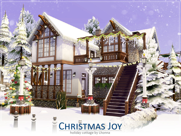 Sims 4 Christmas Joy cottage by Lhonna at TSR