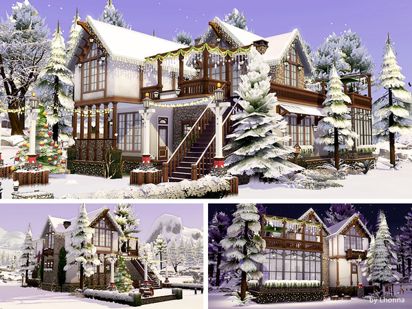 Sims 4 Christmas Joy cottage by Lhonna at TSR