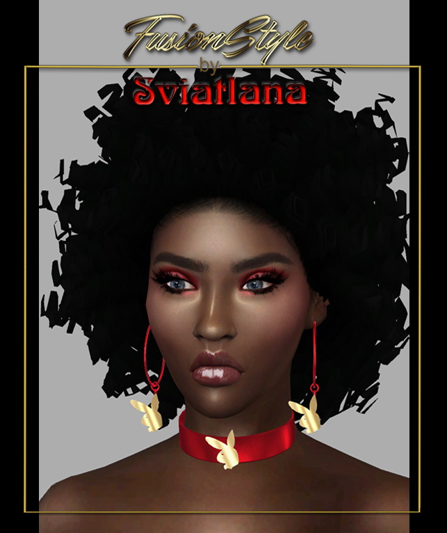 Sims 4 Choker & Earrings at FusionStyle by Sviatlana