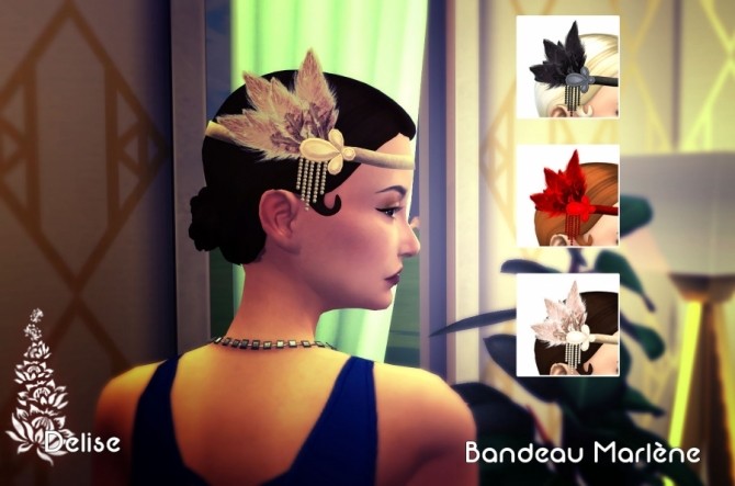 Sims 4 Marlene headband by Delise at Sims Artists