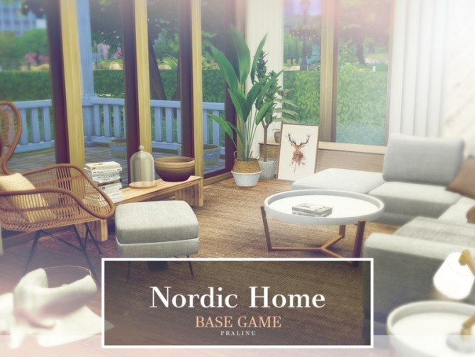Sims 4 Nordic Home by Pralinesims at TSR