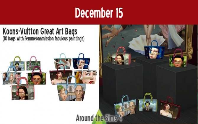 Sims 4 Great art Bags at Around the Sims 4