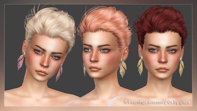 Sims 4 Earrings accessory 04 at All by Glaza