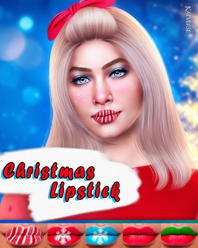 Sims 4 Christmas Lipstick at Katverse