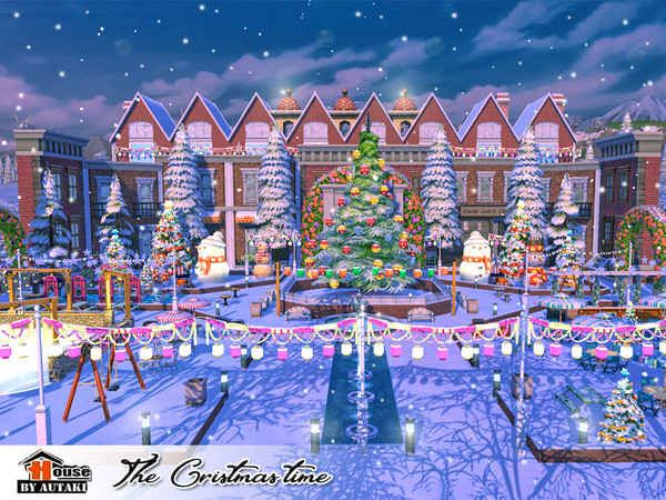 Sims 4 Christmas time park by autaki at TSR