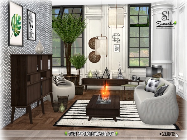Sims 4 Squadros livingroom by SIMcredible at TSR
